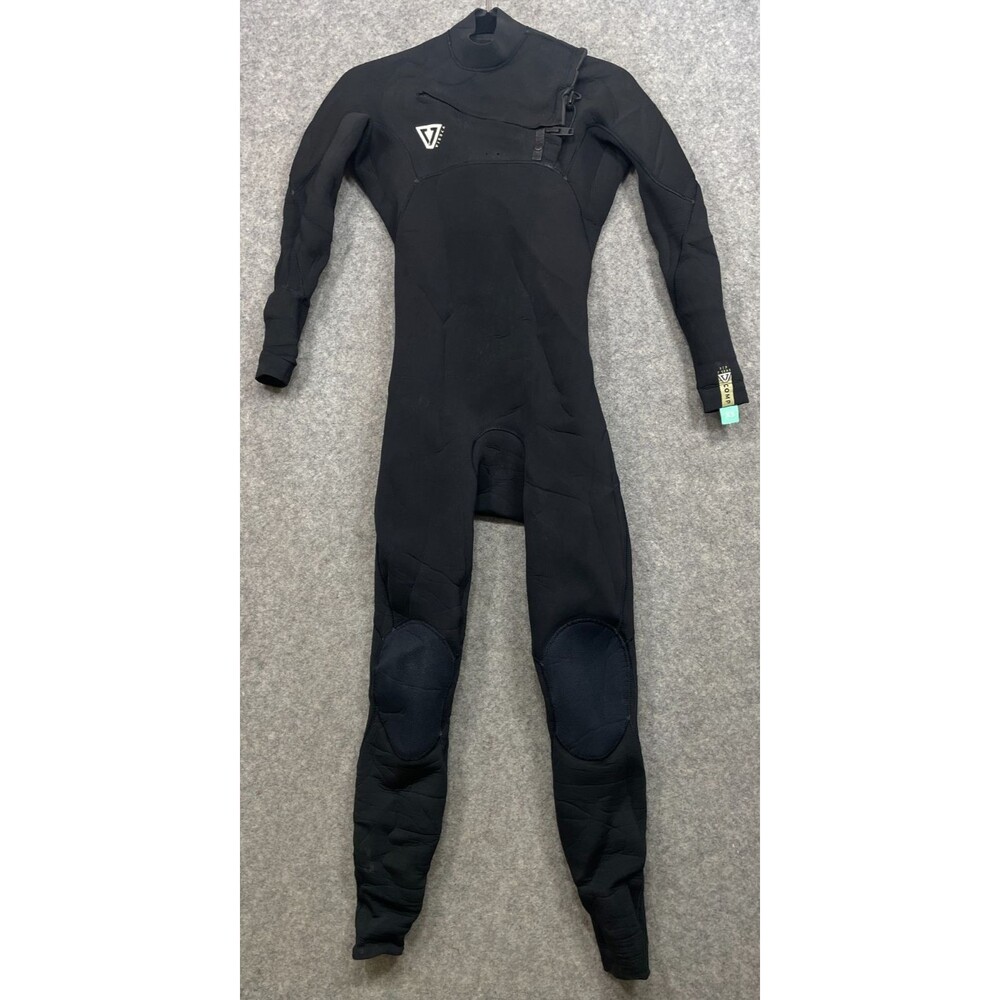 VISSLA 7 Seas Comp 3/2 Chest Zip Wetsuit Mens XS Black Read